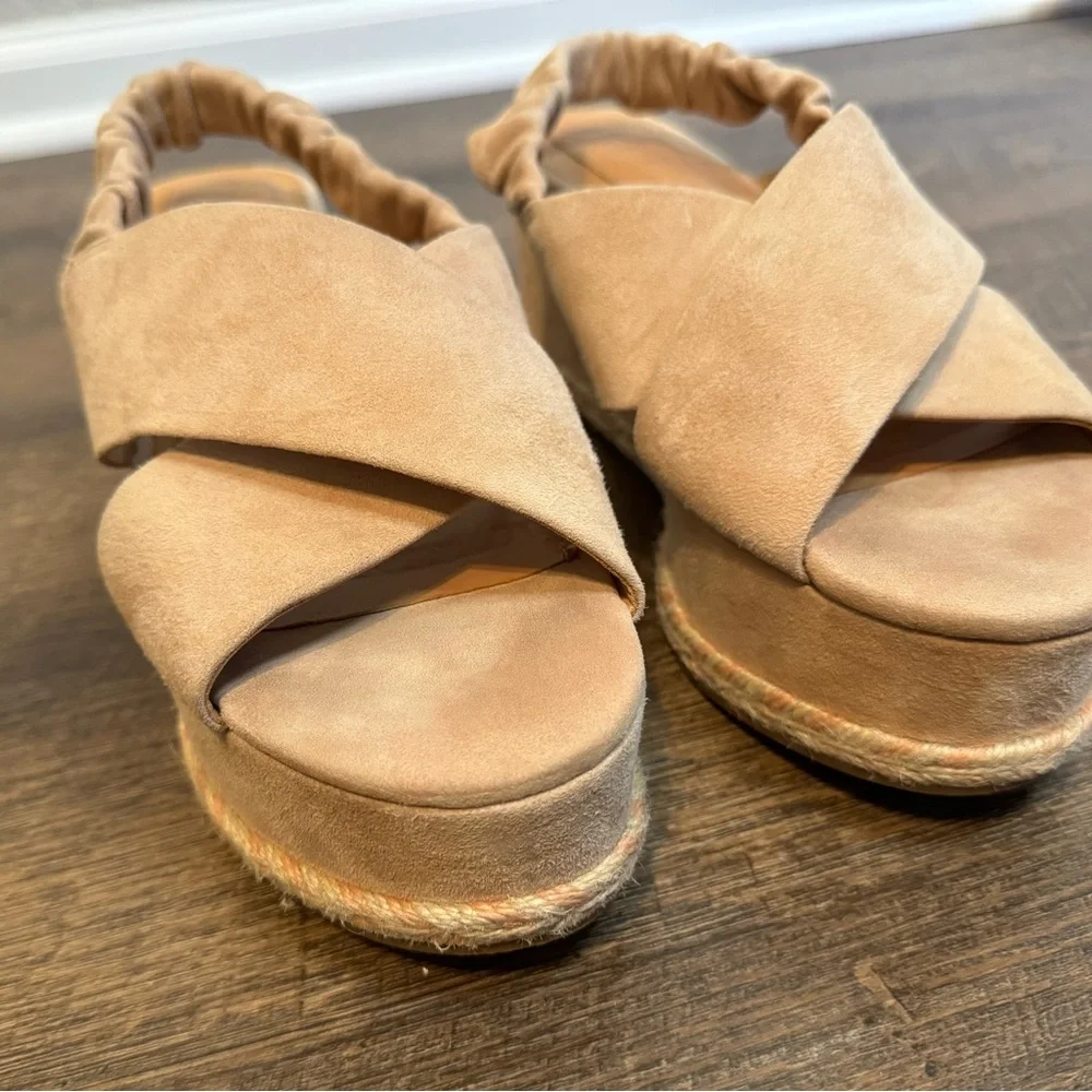 Joie Garden Platform Espadrille Wedge Sandal- Blush, Size 8.5 - Picture 3 of 12